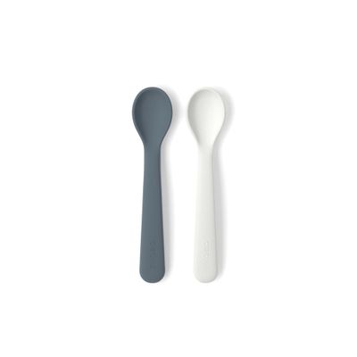 Repas pour enfant - Lot de 2 cuillères en silicone - Cloud / Storm - EKOBO