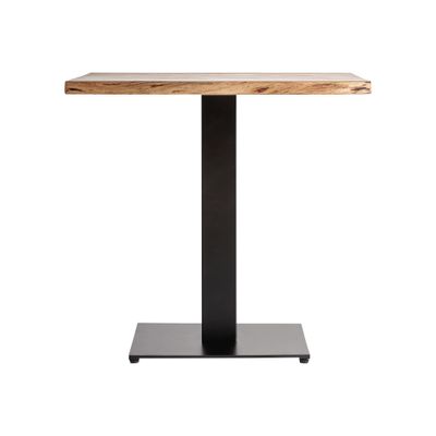 Autres tables - Table de bar en bois d´acacia noir 80x80x78 cm - VICAL