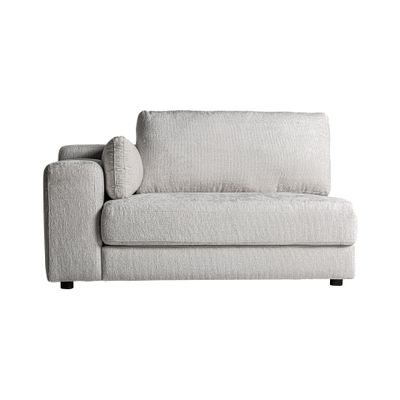Canapés - D´angle en polyester blanc cassé 140x106x85 cm - VICAL