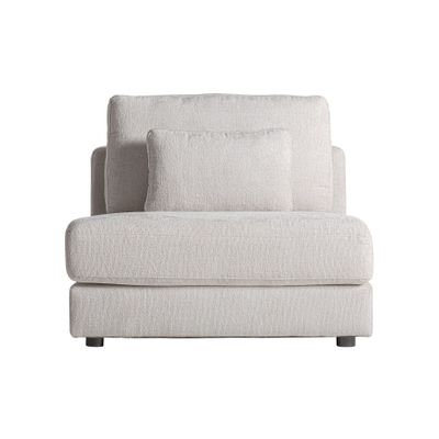 Canapés - Module canapé central en polyester blanc cassé 96x107x84 cm - VICAL