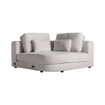 Canapés - D´angle en polyester blanc cassé 140x140x85 cm - VICAL