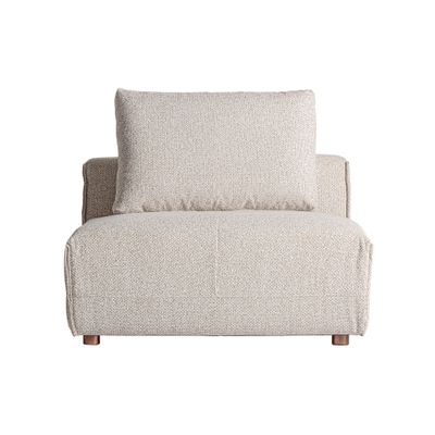 Sofas - Central sofa module in cream polyester 101x101x92 cm - VICAL