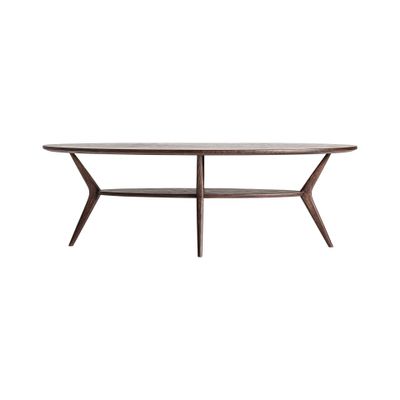 Coffee tables - Brown ash wood coffee table 140x80x47 cm - VICAL