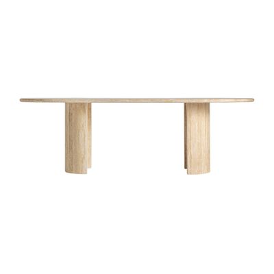 Dining Tables - Light brown travertine living room table 240x100x75 cm - VICAL