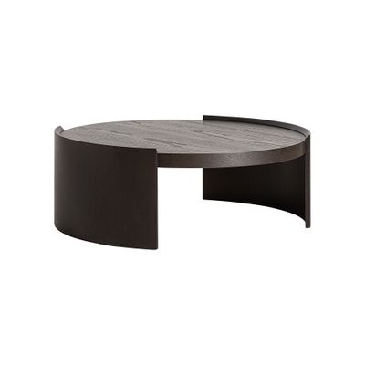 Tables basses - Centre de table en bois de chêne marron 100x96x35 cm - VICAL