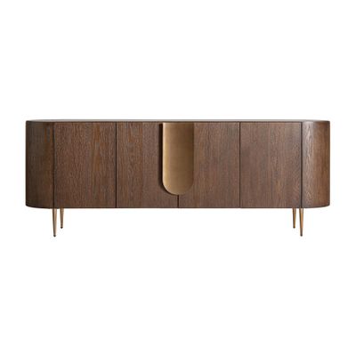 Buffets - Buffet en bois de chêne marron 220x48x81 cm - VICAL