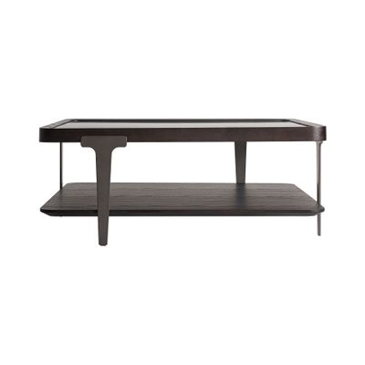 Tables basses - Table basse en bois de frêne noir 100x100x40 cm - VICAL