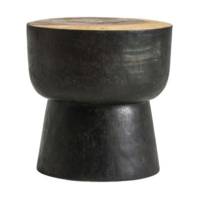 Autres tables - Table basse en bois tropical noir vieilli en 40x40x45 cm - VICAL