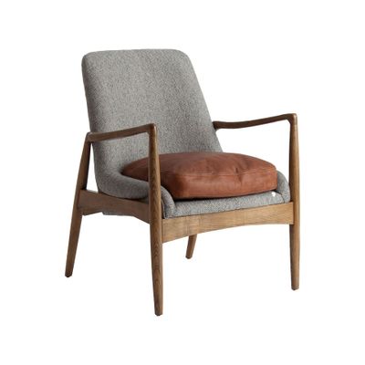 Fauteuils - Fauteuil en bois de sapin gris en 62x72x83 cm - VICAL