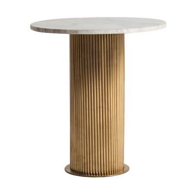 Autres tables  - Table basse en acier blanc  en 50x50x55 cm - VICAL