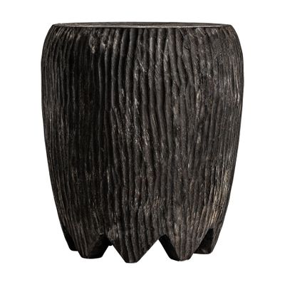 Other tables - Coffee table in aged black suar wood in 45x45x48 cm - VICAL