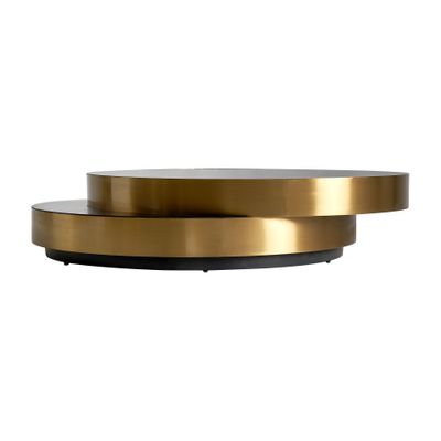 Tables basses - Table basse en acier noir en 140x120x31 cm - VICAL