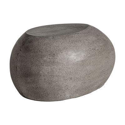 Coffee tables - Gray stone coffee table in 74x58x42 cm - VICAL