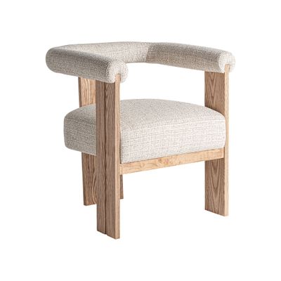 Chaises - Chaise en bois de chêne blanc en 66x60x73 cm - VICAL