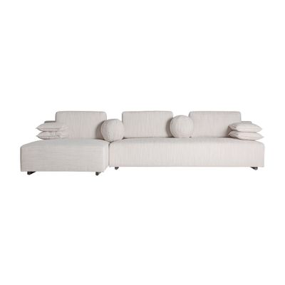 Canapés - Sofa en bois de pin blanc cassé en 330x186x75 cm - VICAL