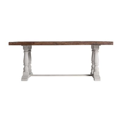 Dining Tables - Living room table in white recycled elm wood in 200x101x78 cm - VICAL