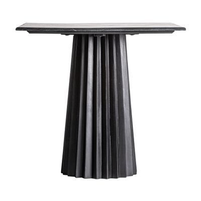 Autres tables - Table de bar en bois de mangue noir en 80x80x75 cm - VICAL