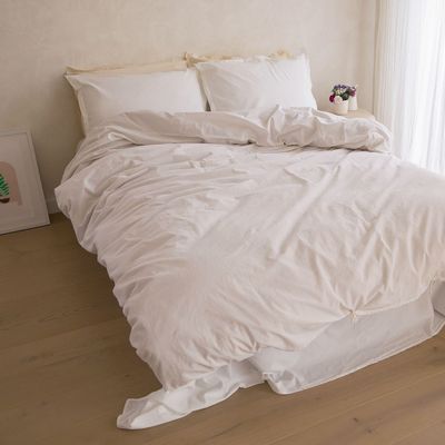 Bed linens - Pure White - King Size Bedding Set - DEFLORIAN