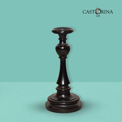 Decorative objects - High base in black lacquered turned wood - CASTORINA 1895