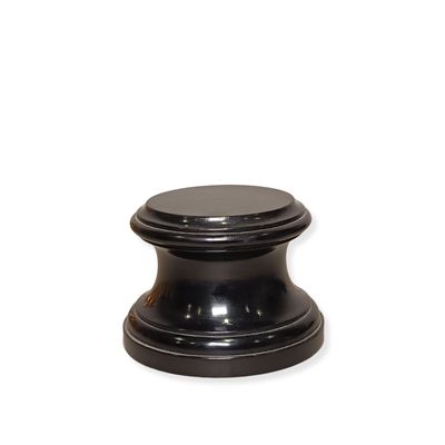 Decorative objects - Black turned wood base - contemporary classic - round base - CASTORINA 1895