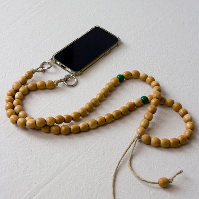 Travel accessories - Telephone cord, wooden beads, assorted - ENSEMBLE