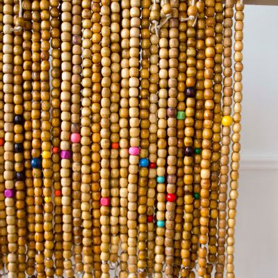 Travel accessories - Telephone cord, wooden beads, assorted - ENSEMBLE