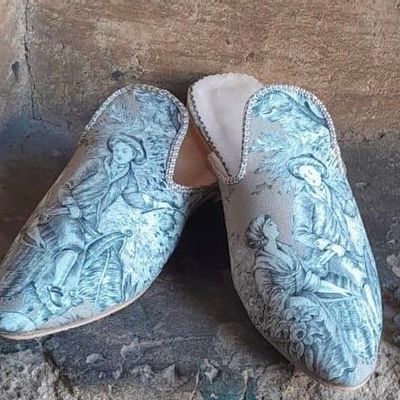 Shoes - Toile de Jouy slippers - AUROLE X A3L