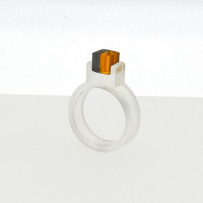 Bijoux - Collection Ethereal Reverie _ Bague (orange et gris) - STUDIO CHING-HUI YANG