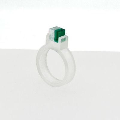 Bijoux - Ethereal Reverie collection_ ring (glass-like & green) - STUDIO CHING-HUI YANG