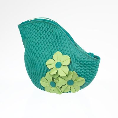 Bags and totes - Turquoise Vintage 3 Flowers Swim Bag - KORES ACCESSORIES