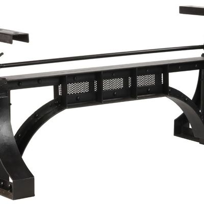 Dining Tables - Crank table base in black metal, adjustable height, 162 cm - JP2B DECORATION