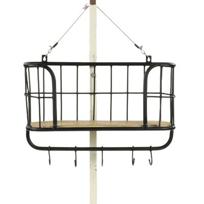 Etagères - Étagère murale bois et fer, 1 étagère, style industriel, 55 cm - JP2B DECORATION