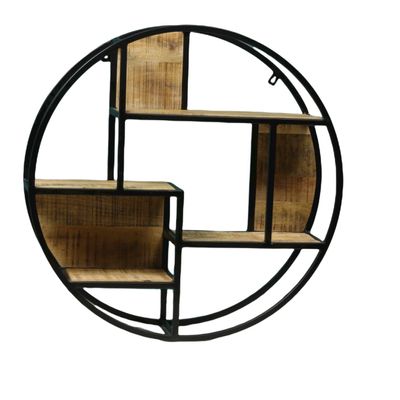 Etagères - Étagère murale bois et fer, 4 étagères, style industriel, 75 cm - JP2B DECORATION