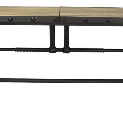 Dining Tables - Crank table base in black metal, adjustable extension - JP2B DECORATION