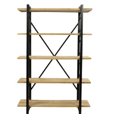 Shelves - Industrial shelf wood and iron, 5 shelves, vintage style - JP2B DECORATION