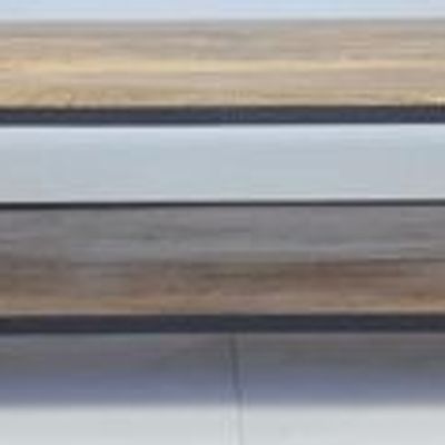 Coffee tables - Industrial coffee table in mango wood and metal, 140 cm - JP2B DECORATION