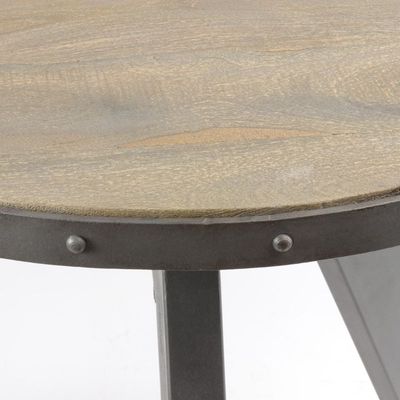 Tables basses - Table à café industrielle en bois de manguier et métal, plateau réglable - JP2B DECORATION