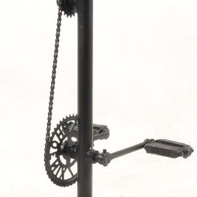 Tabourets pour collectivités - Tabouret de bar industriel Vélo en cuir de chèvre et métal noir, 70 cm - JP2B DECORATION