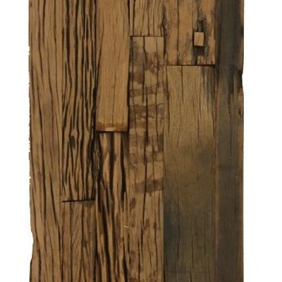 Dining Tables - Recycled Railway wood tabletop, 200x45 cm, aged natural wood finish - JP2B DECORATION