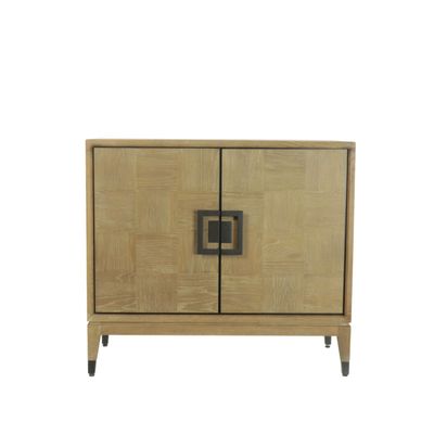 Buffets - Meuble en bois cérusé avec étagère, 97x45 cm, style naturel - JP2B DECORATION