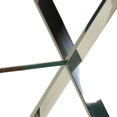 Tables Salle à Manger - Table de salle à manger rectangulaire en chêne noir et chrome, 200x100 cm - JP2B DECORATION