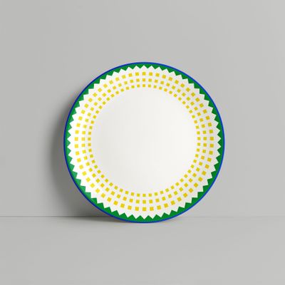 Assiettes au quotidien - Assiette à motif géométrique jaune - ISUWA