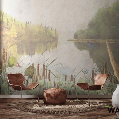 Wall trompe l'oeil - Wallpaper - CHARME - WALLYART