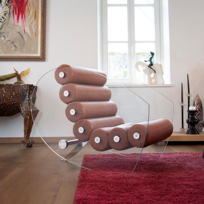 Fauteuils - MW05 armchair with brown seat indoor- Residential and HORECA markets - MW DESIGNER FURNITURE