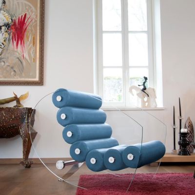 Fauteuils - FAUTEUIL MW05 assise bleu claire - Marchés résidentiels et HORECA - MW DESIGNER FURNITURE