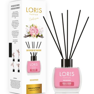 Diffuseurs de parfums - LORIS Diffuseur de parfum bâtonnets Vanille & Pivoine 120ml - LORIS PARFUM