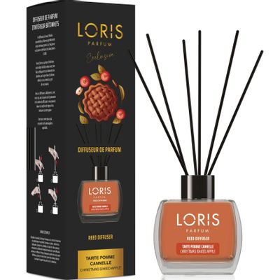 Diffuseurs de parfums - LORIS Diffuseur de parfum bâtonnets Tarte Pomme Cannelle 120ml - LORIS PARFUM