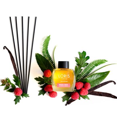 Diffuseurs de parfums - LORIS Diffuseur de parfum bâtonnets Framboise & Vanille 120ml - LORIS PARFUM