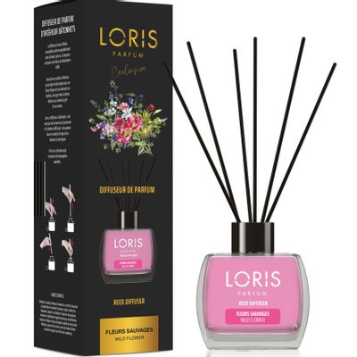 Diffuseurs de parfums - LORIS Diffuseur de parfum bâtonnets Fleurs Sauvages 120ml - LORIS PARFUM