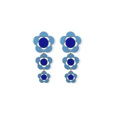 Bijoux - Boucles d'oreilles Blue Pansy Statement - ISUWA